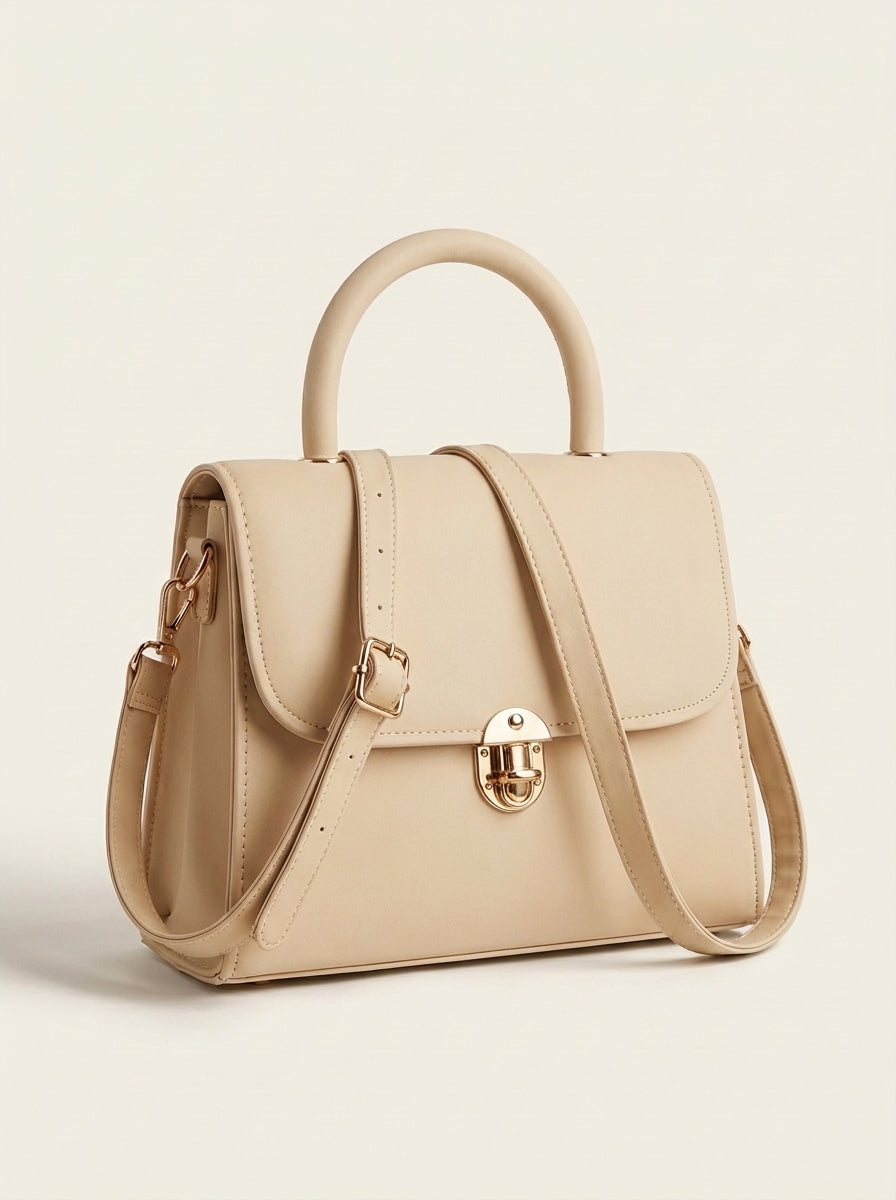 Structured Top Handle Handbag