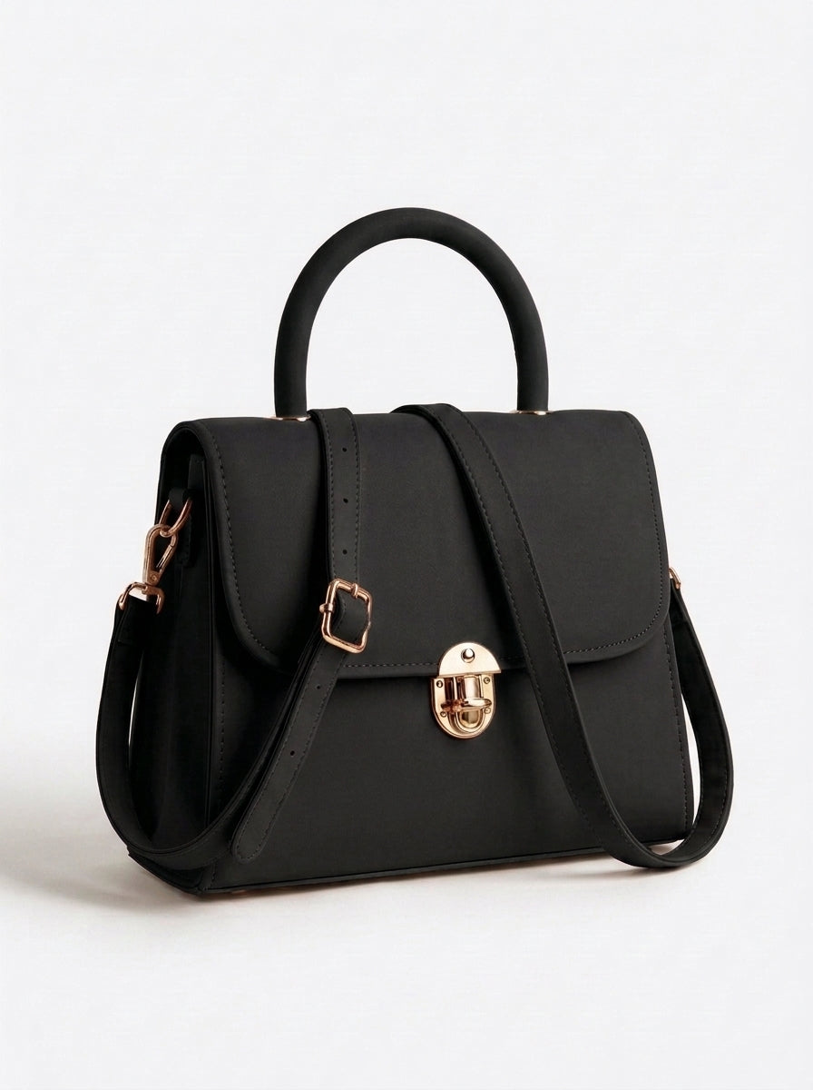 Structured Top Handle Handbag