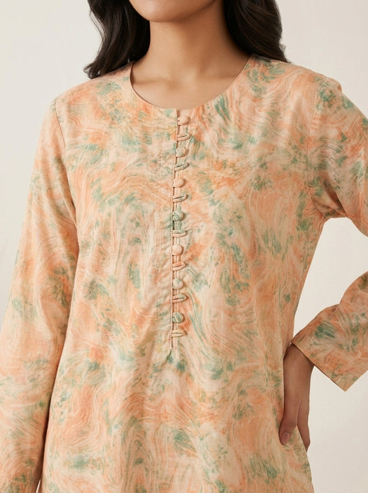 Abstract Swirl Kameez with Matching Shalwar