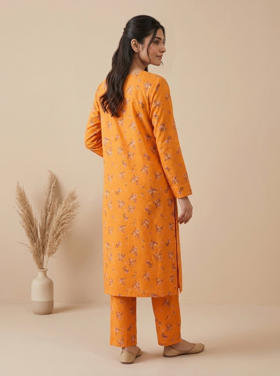 Floral Spray Kameez with Matching Shalwar