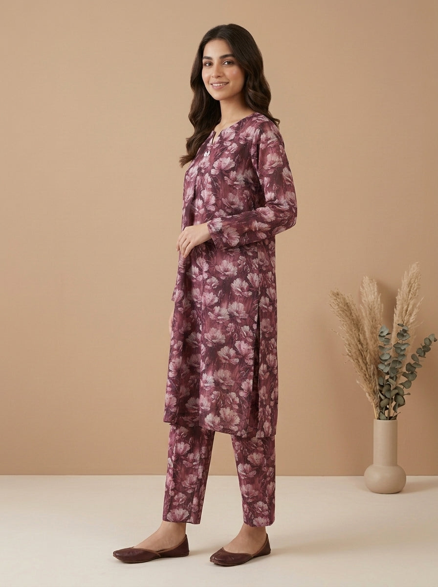 Bloom Print Kameez with Matching Shalwar