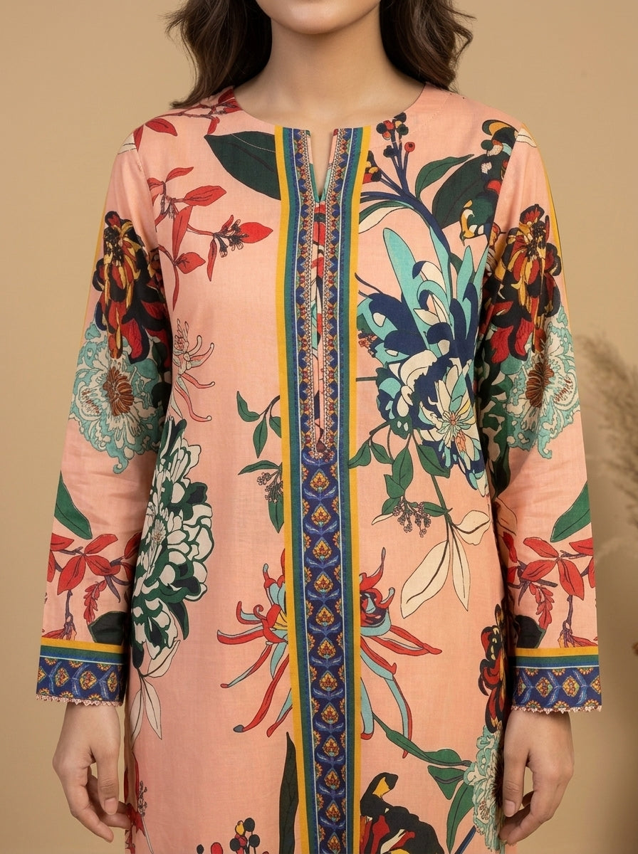Tropical Floral Print Kameez with Matching Shalwar