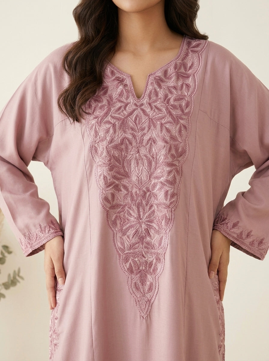 Embroidered Neckline Kameez
