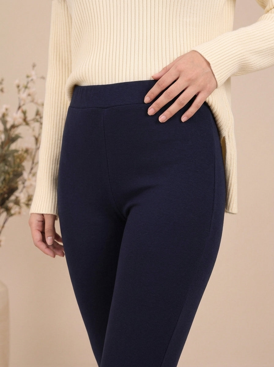 High-Waisted Fleece-Lined Stretch Leggings