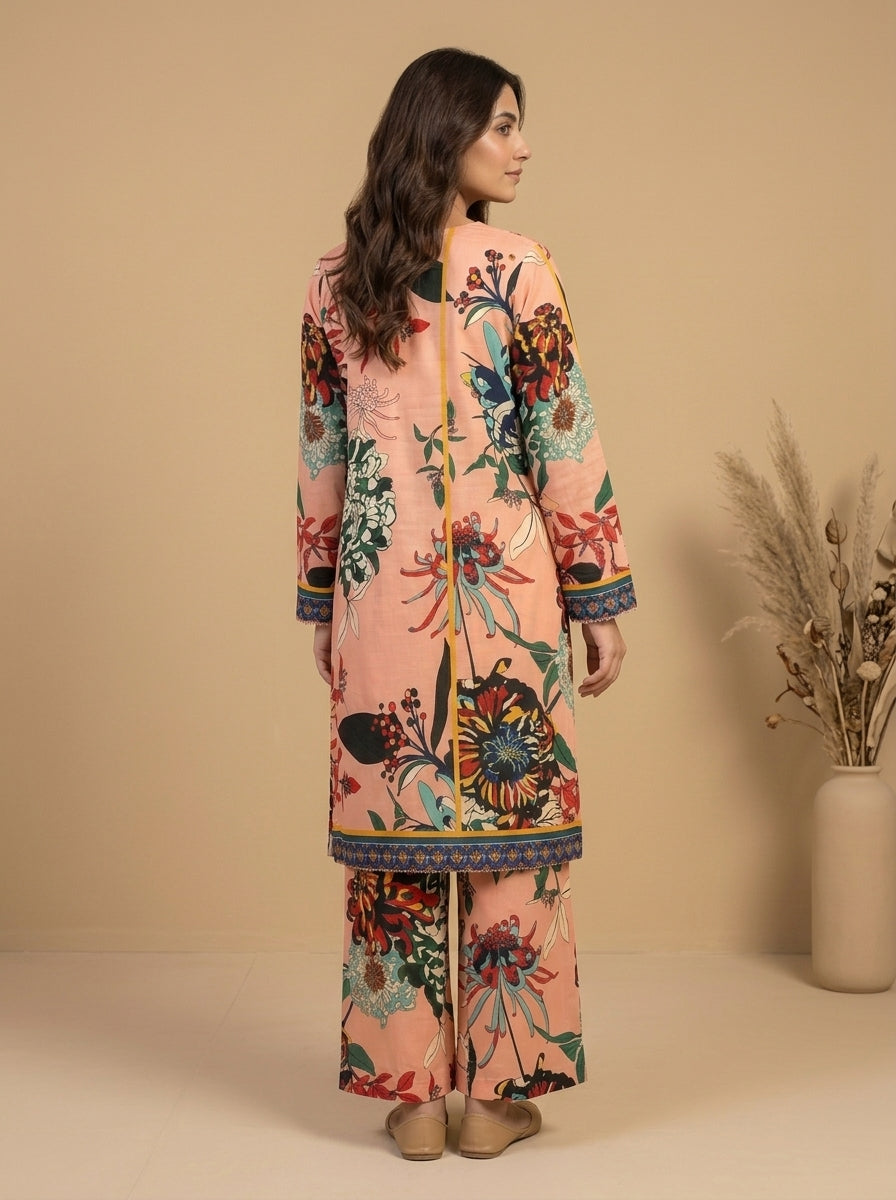 Tropical Floral Print Kameez with Matching Shalwar