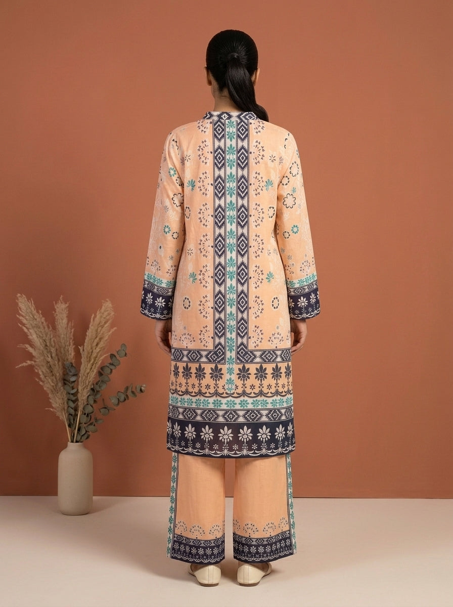 Geometric Ethnic Kameez with Matching Shalwar