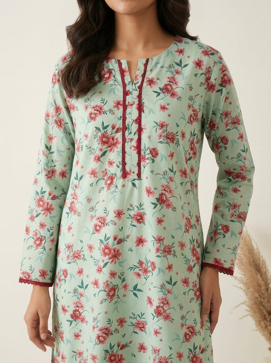 Floral Printed Kameez with Matching Shalwar