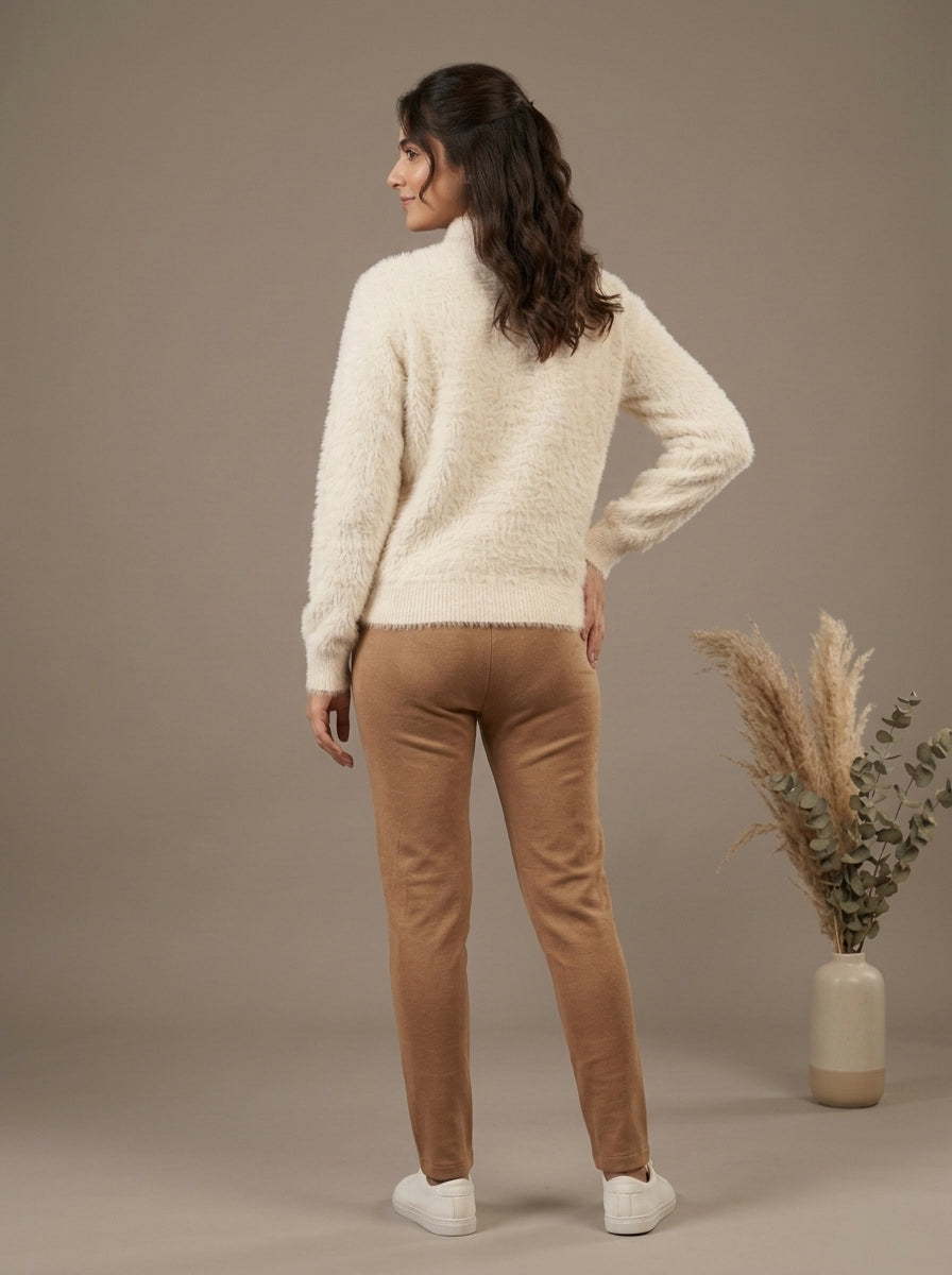 High-Waisted Fleece-Lined Stretch Leggings