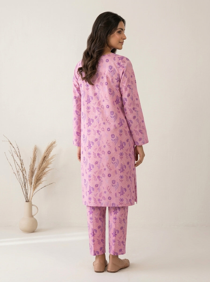 Floral Print Kameez with Matching Shalwar