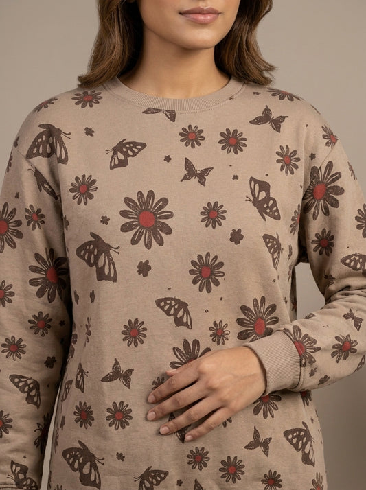 Graphic Printed Sweatshirt with Matching Trousers