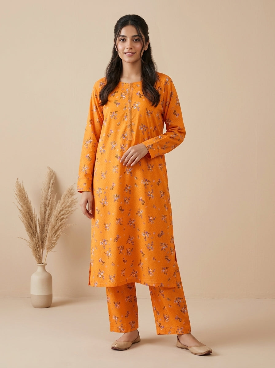 Floral Spray Kameez with Matching Shalwar