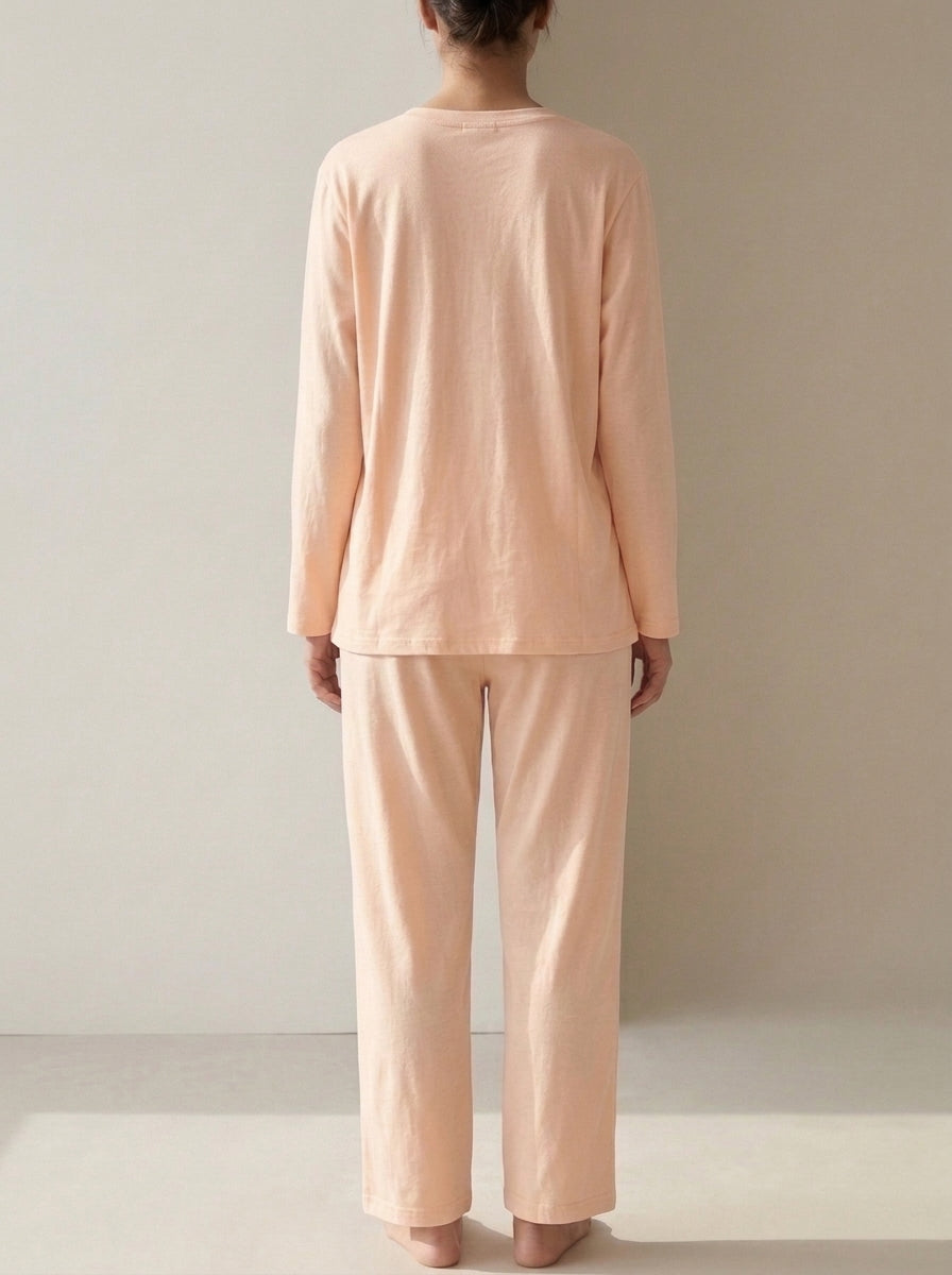 Lace-Trimmed Peter Pan Collar Lounge Set