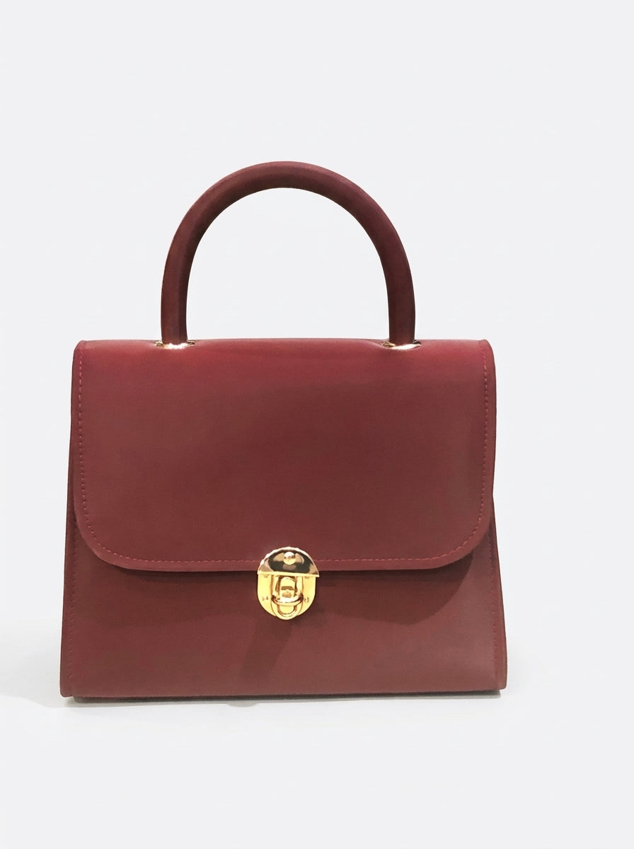 Structured Top Handle Handbag