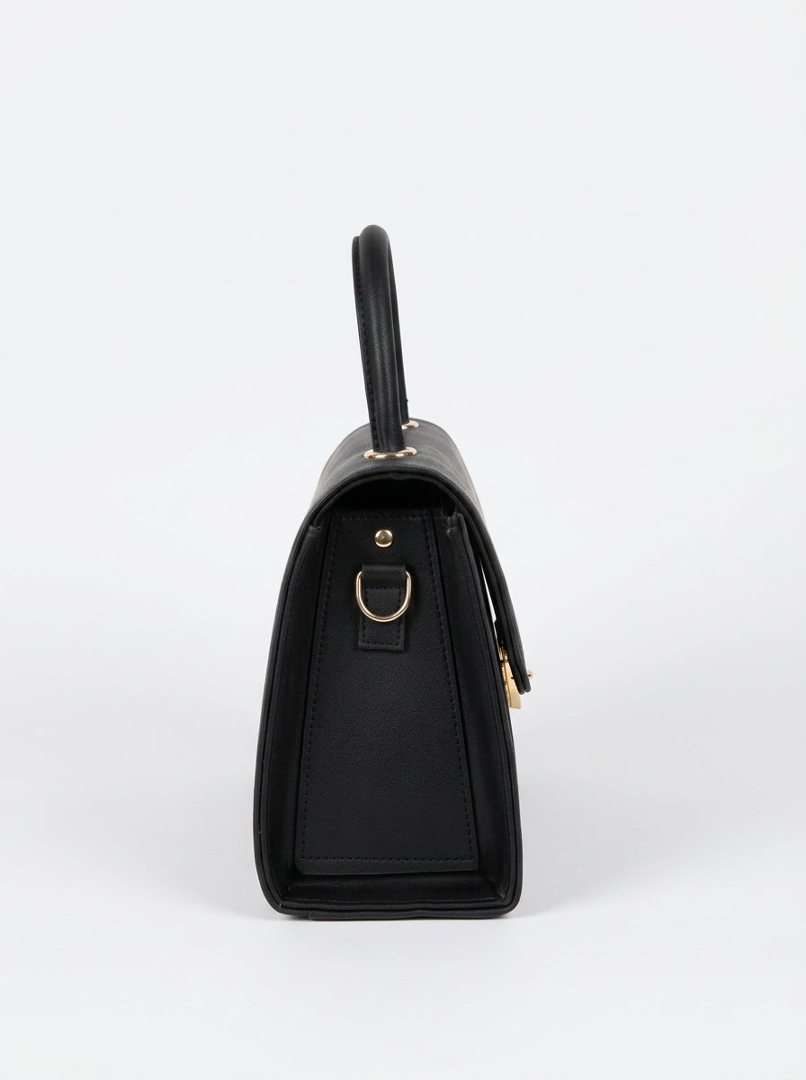 Structured Top Handle Handbag