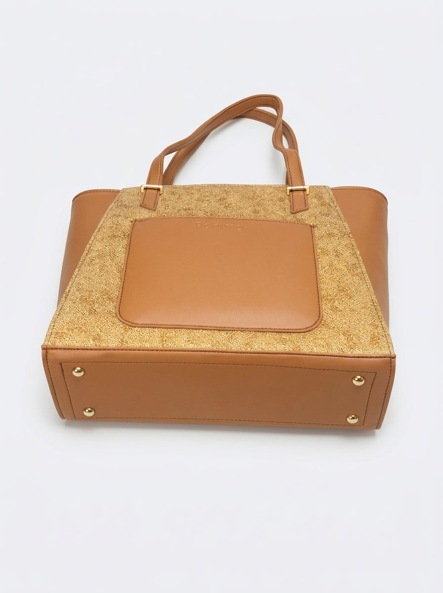 Textured Panel Tote Bag