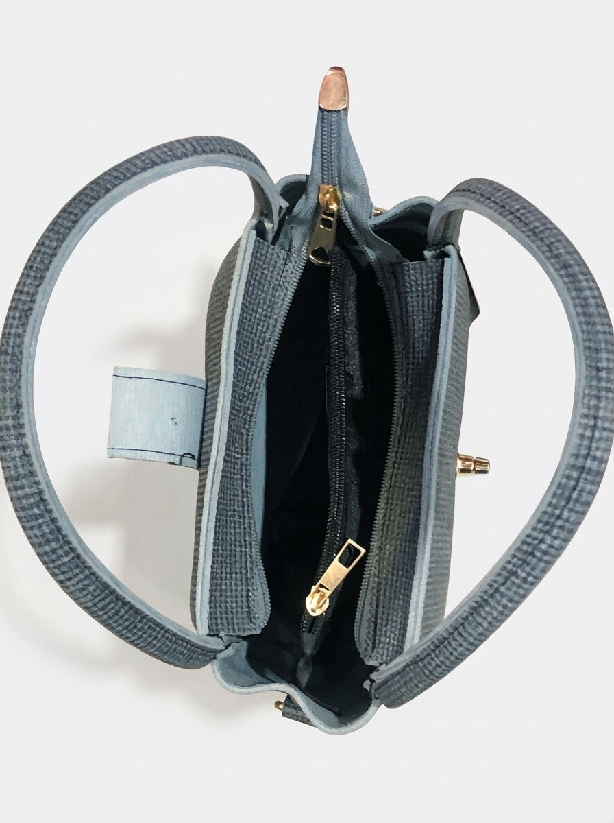 Textured Flap Mini Handbag
