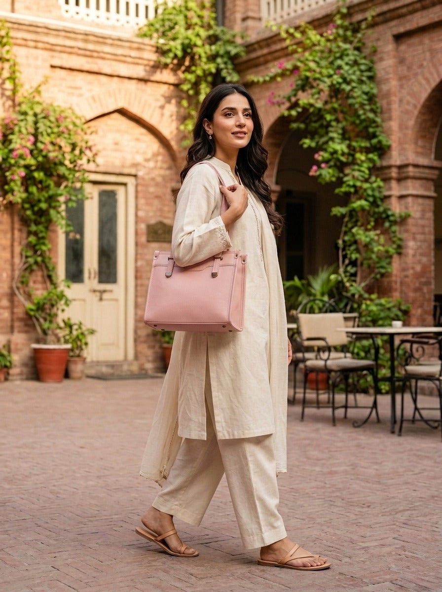 Structured Shoulder Tote Bag