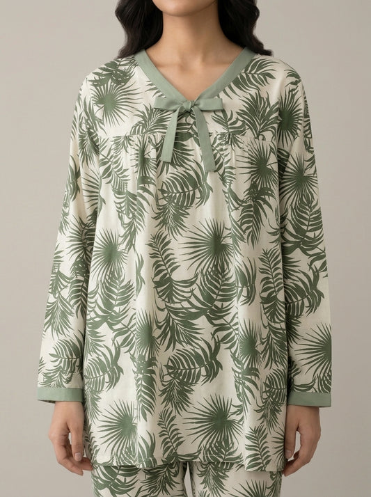 Floral Printed V-Neck Lounge Set