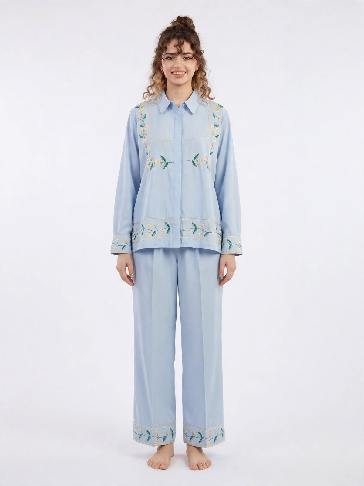 Floral Embroidered Co-ord Set