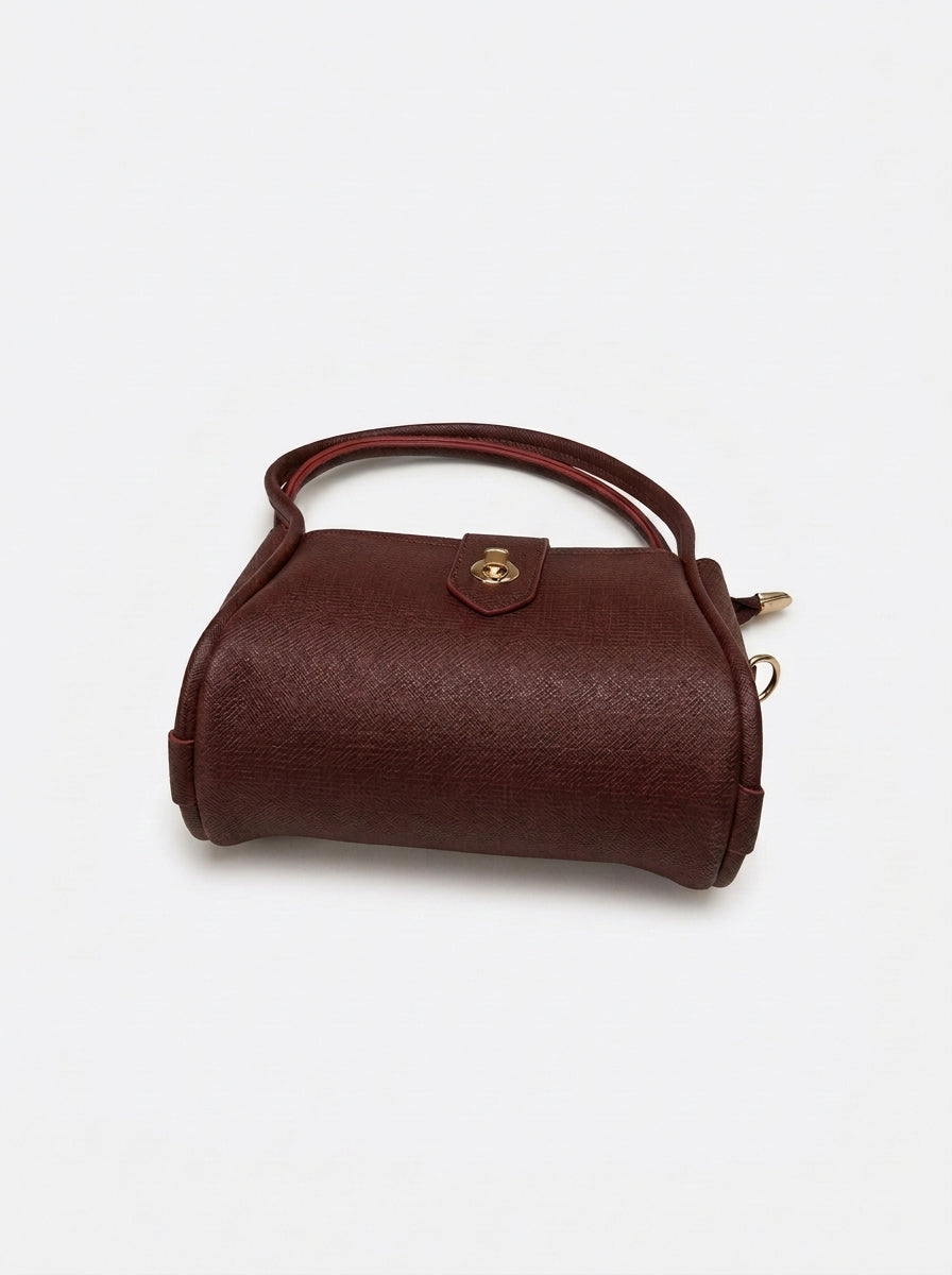 Textured Flap Mini Handbag