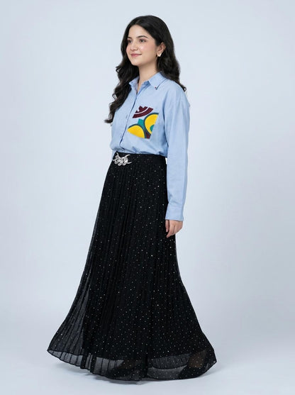 Embroidered Pocket Button-Down Shirt