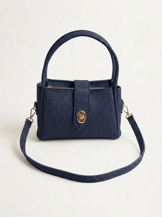 Textured Flap Mini Handbag