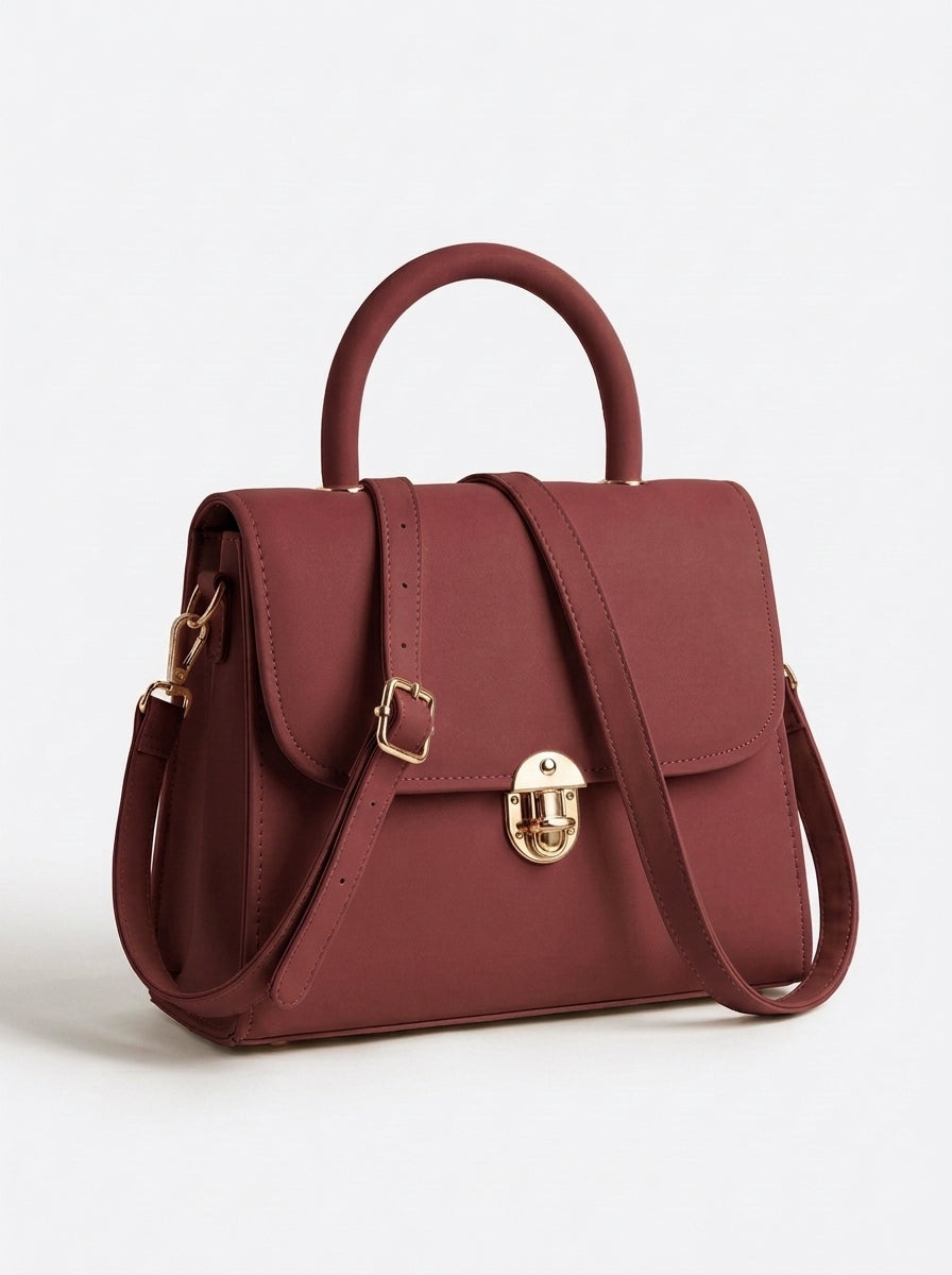 Structured Top Handle Handbag
