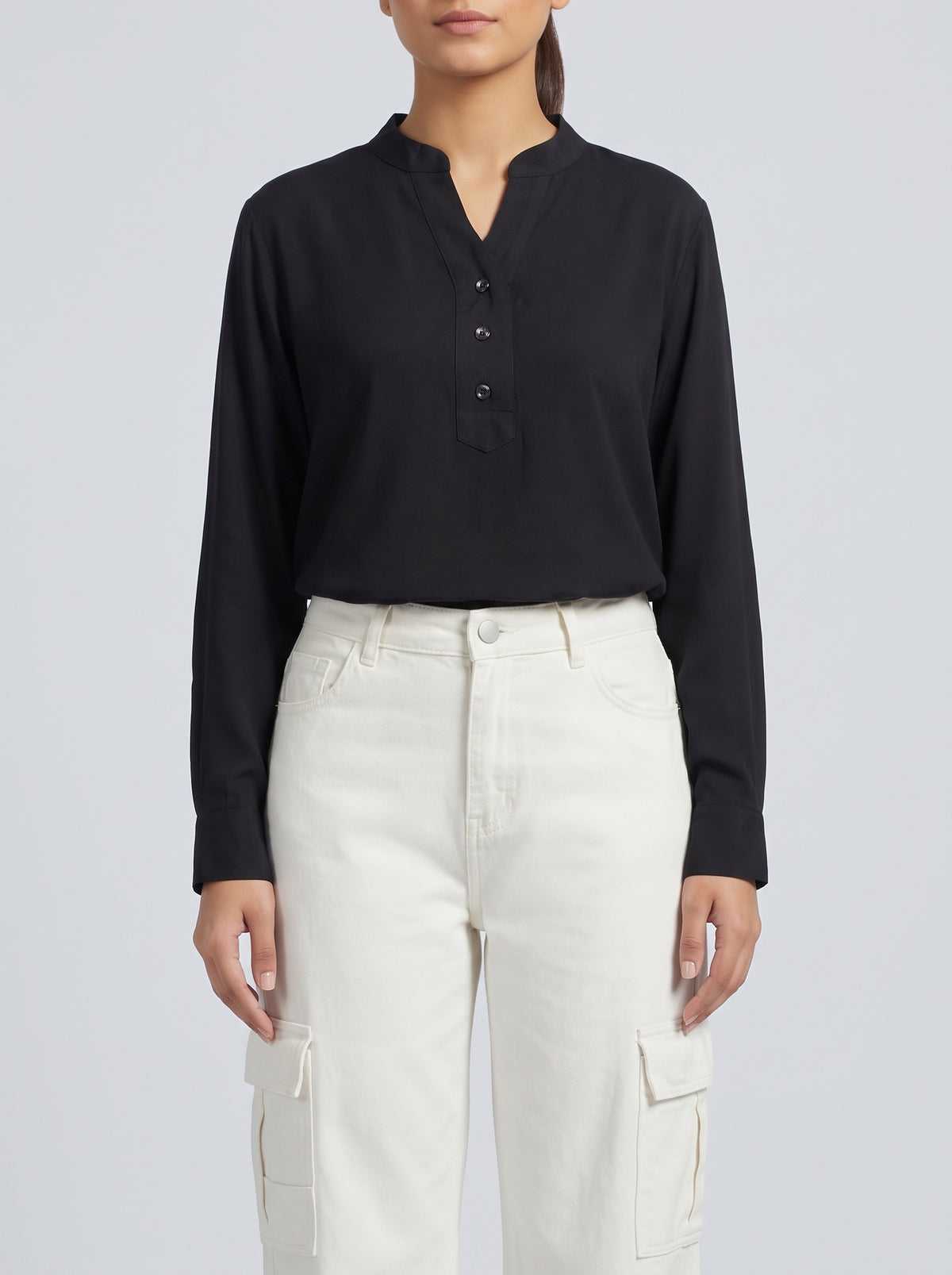 Black Mandarin Top