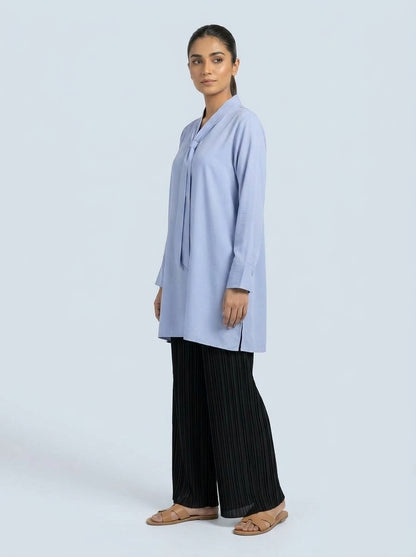 Periwinkle Tie-Neck Tunic