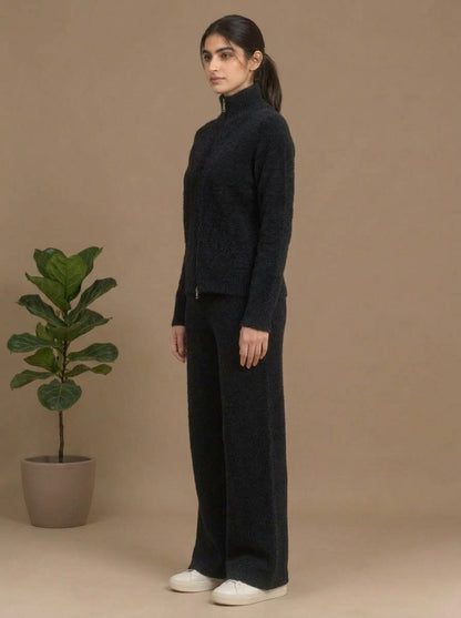 Cable-Knit High-Neck Co-Ord Set