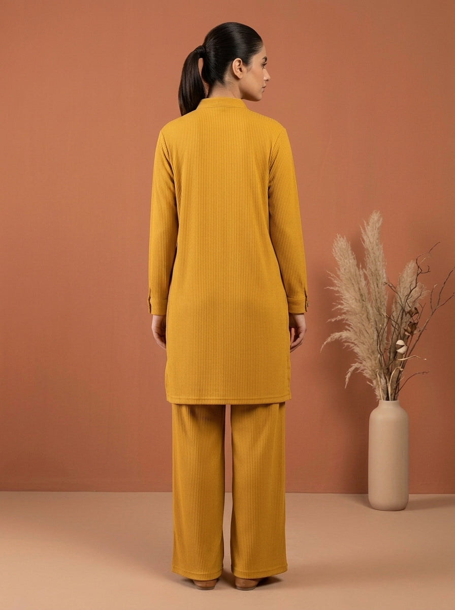 Ribbed Tunic & Wide-Leg Trouser 2-Piece Co-ord Set