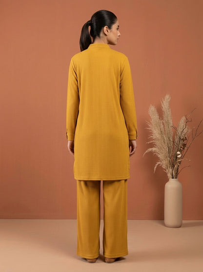 Ribbed Tunic & Wide-Leg Trouser 2-Piece Co-ord Set