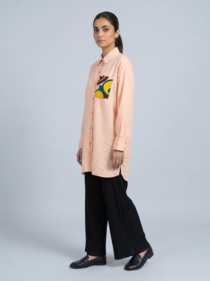 Peach Pocket Shirt