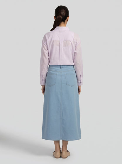Embroidered Sequin Button-Down Shirt
