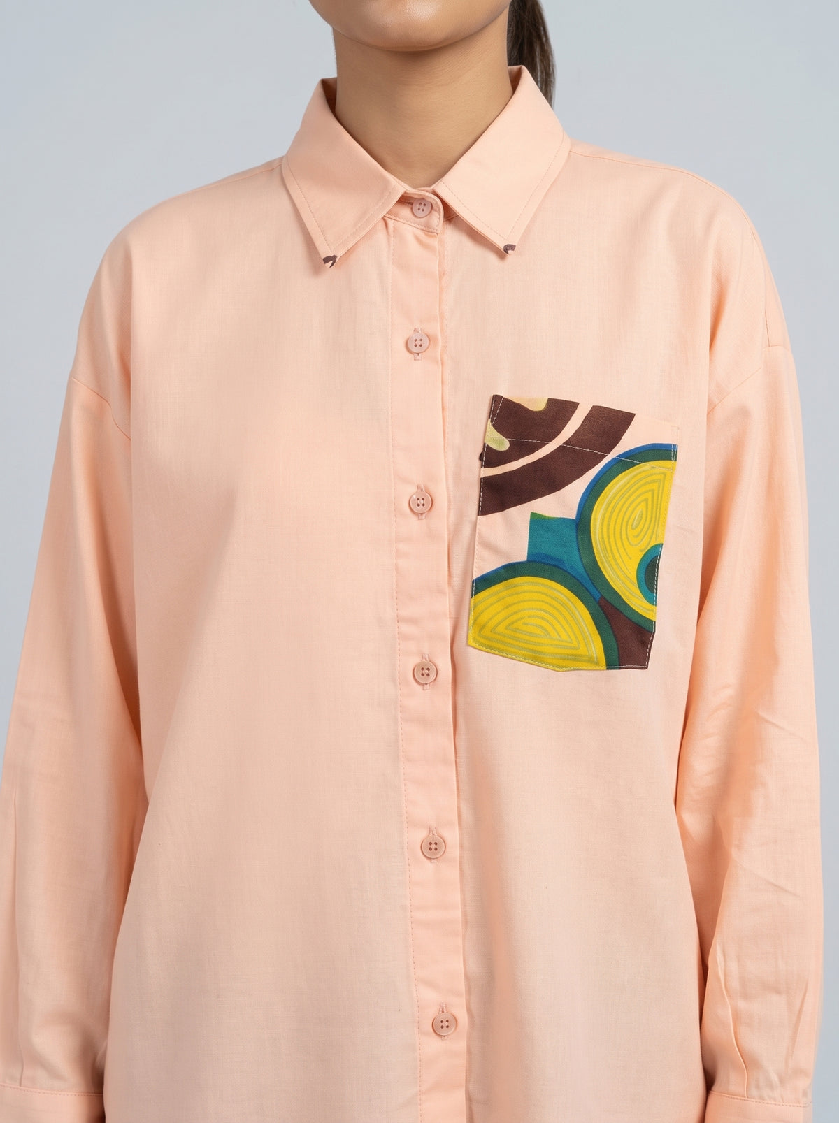 Peach Pocket Shirt