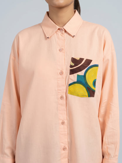 Peach Pocket Shirt