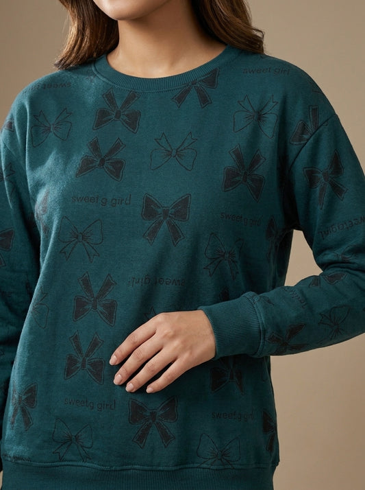 Graphic Printed Sweatshirt with Matching Trousers