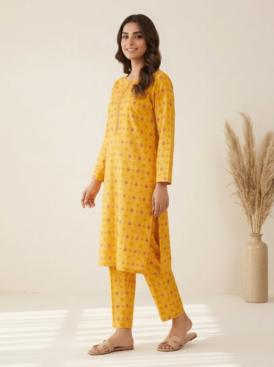 Floral Spray Kameez with Matching Shalwar