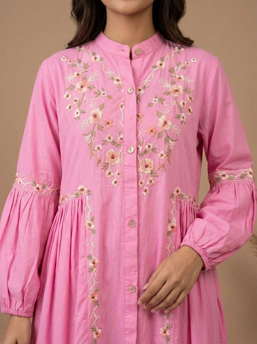 Embroidered Tiered Maxi Dress