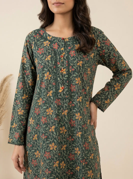 Floral Vine Printed Kameez with Matching Shalwar