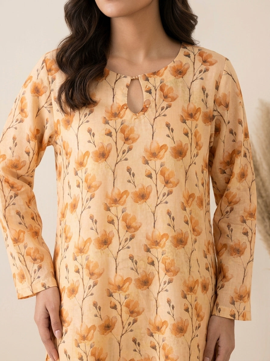 Floral Print Kameez with Matching Shalwar