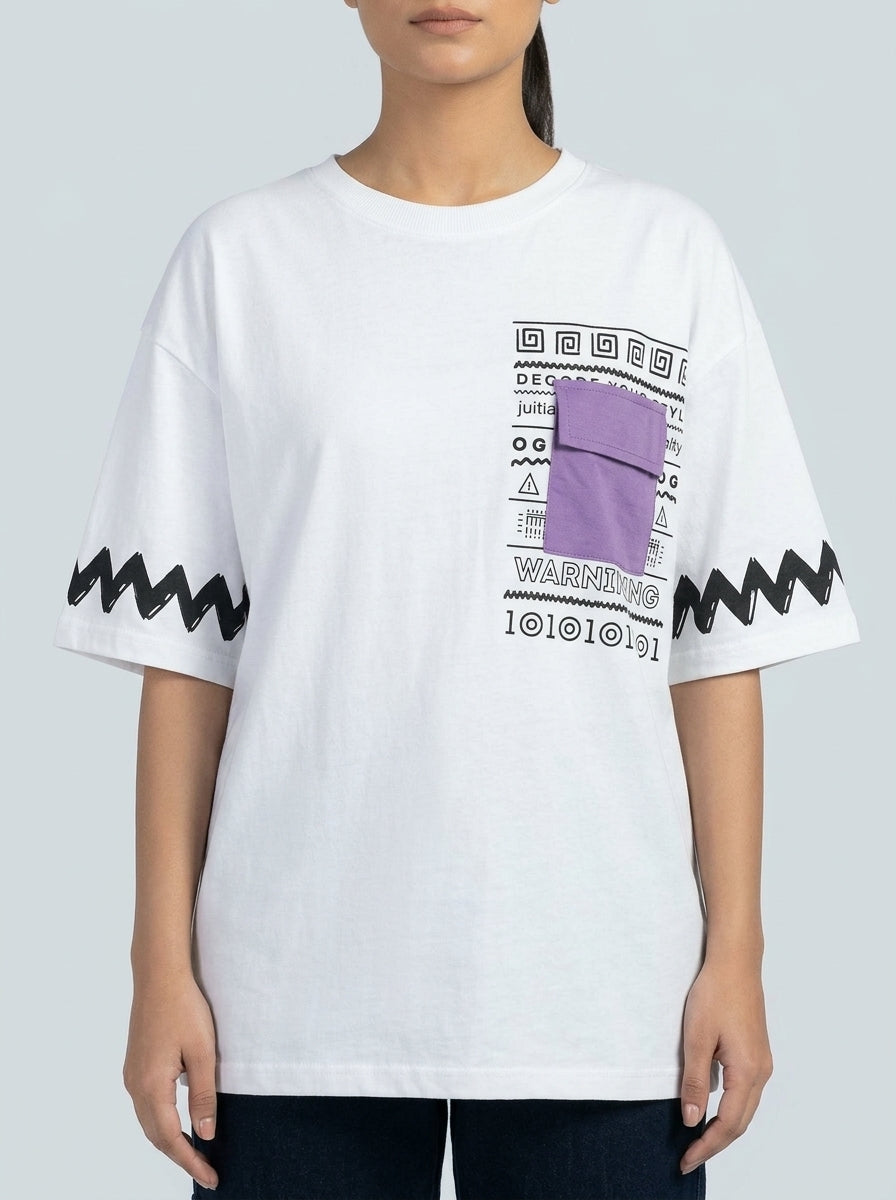Graphic Pocket Oversized Tee