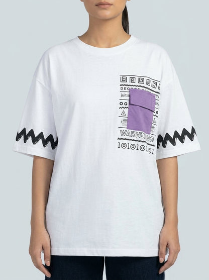Graphic Pocket Oversized Tee