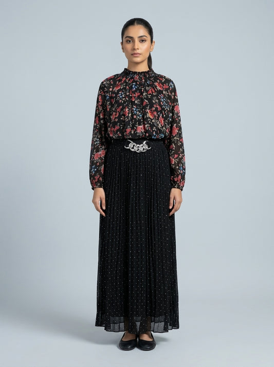 Floral Print Blouson Top