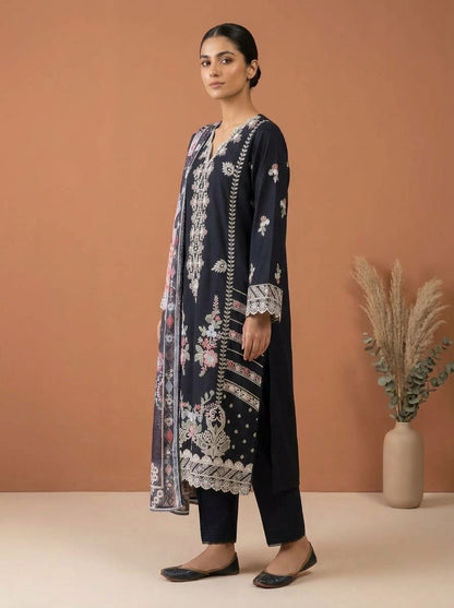 Embroidered 3-Piece Suit Set