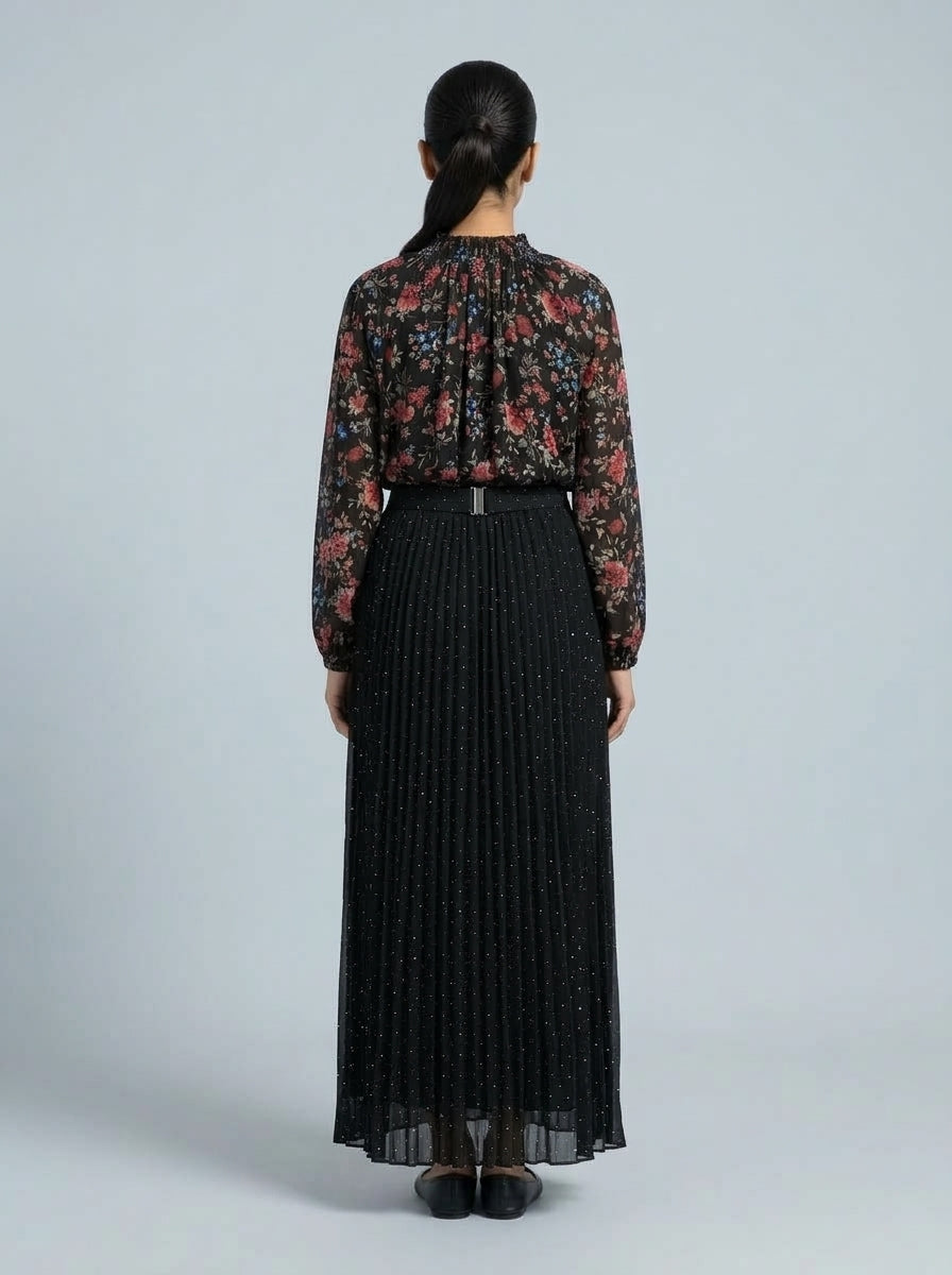 Floral Print Blouson Top