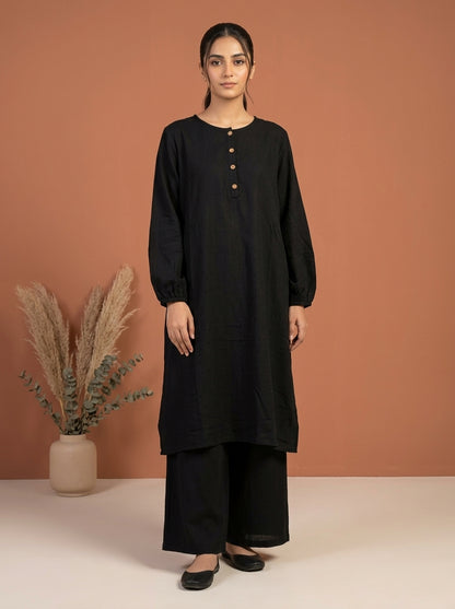 Classic Buttoned Textured Co-Ord Set