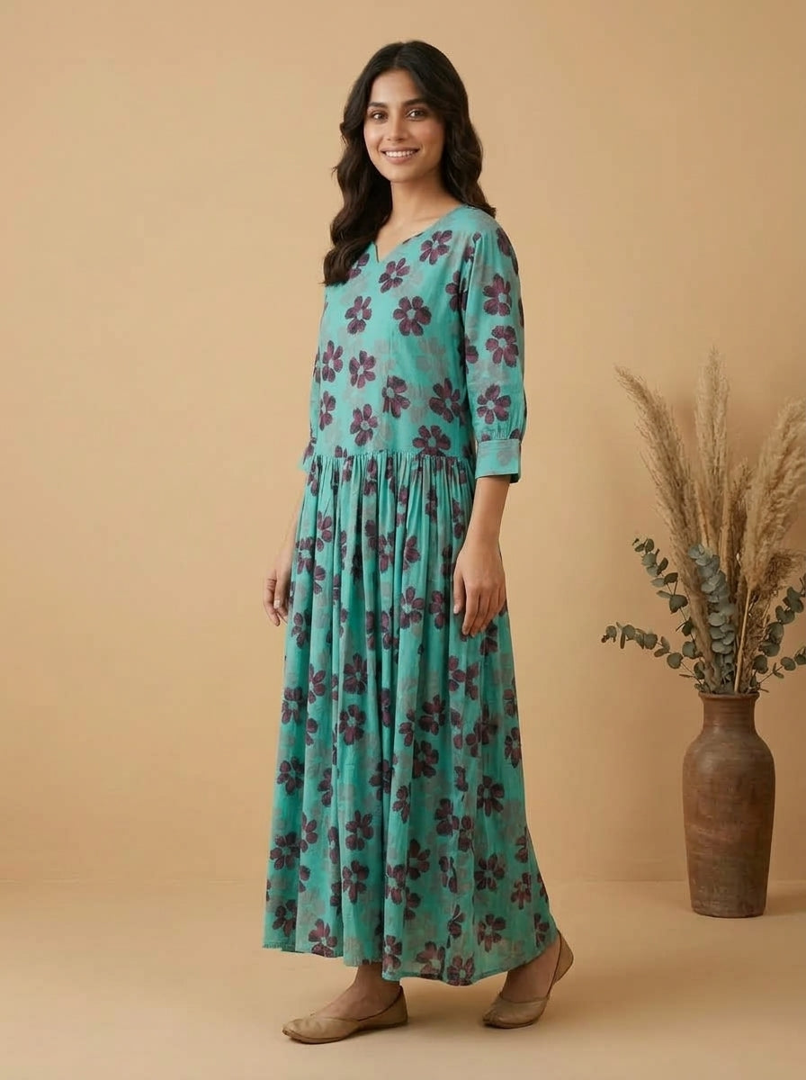 Floral Printed Maxi Dress