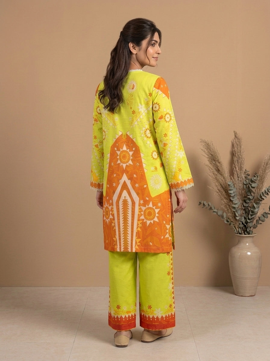 Geometric Ethnic Kameez with Matching Shalwar