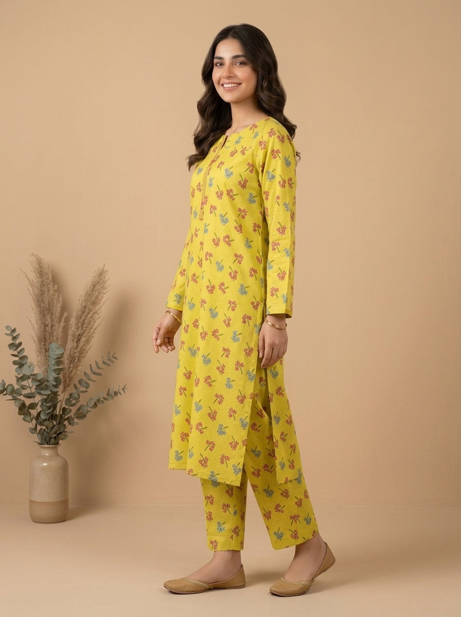 Floral Spray Kameez with Matching Shalwar